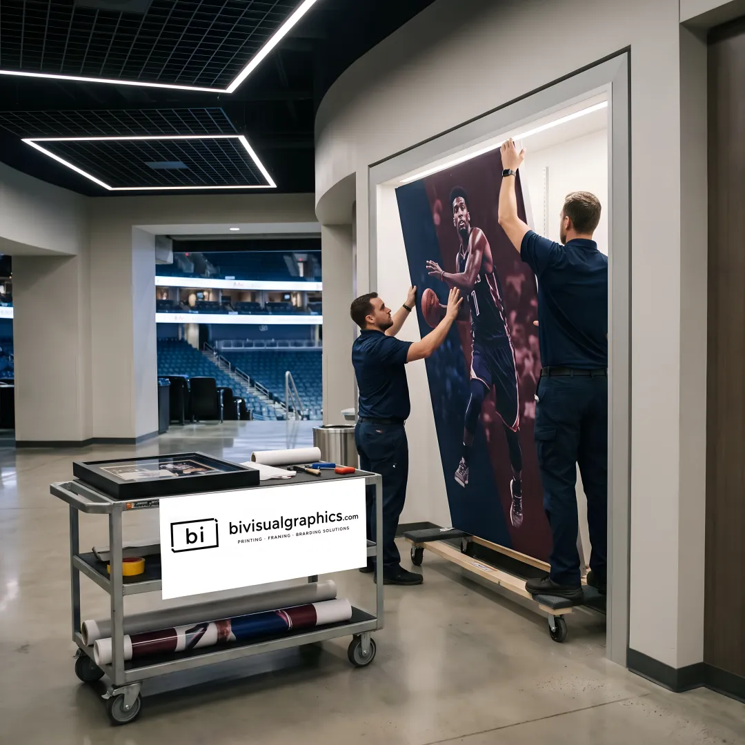 Sports display installation process