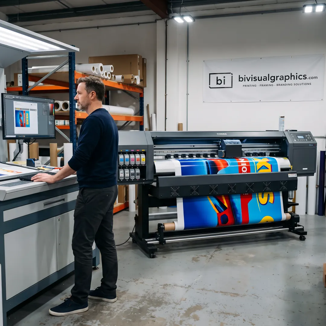 Custom vinyl banner production process