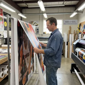 Large-format sign printing production process