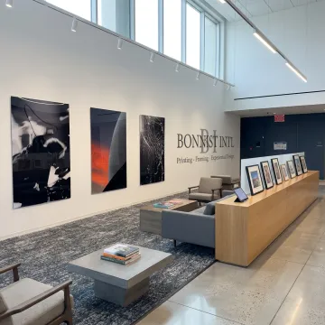 Corporate office with leased artwork