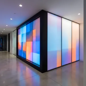 Custom backlit branded graphics display