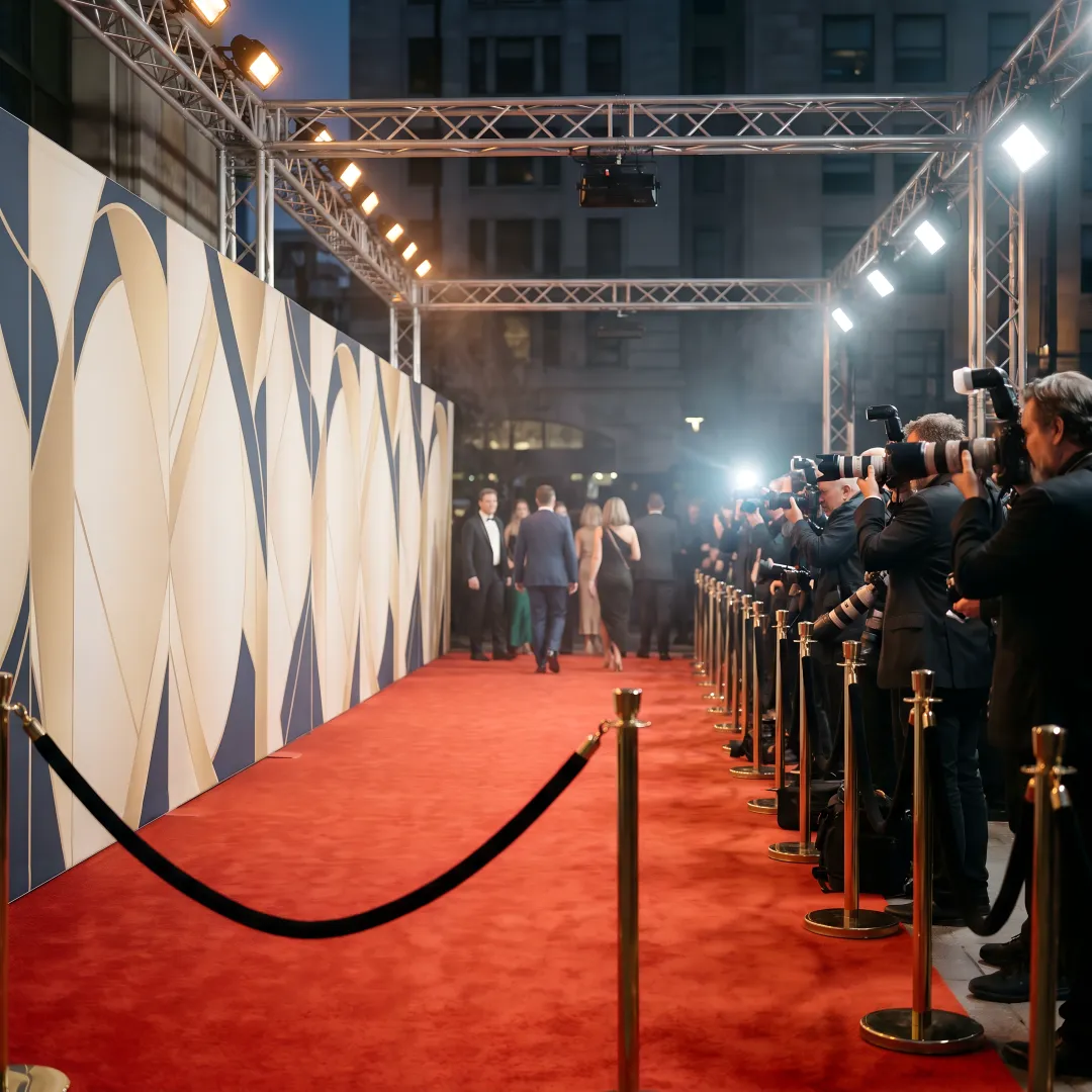 Movie premiere red carpet backdrop
