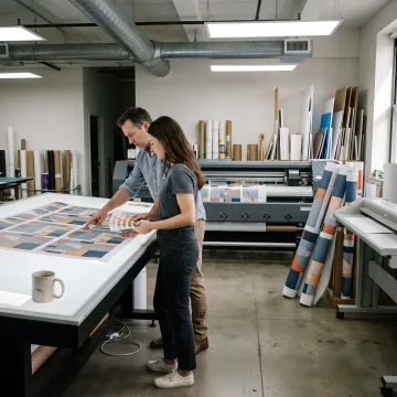 Custom step and repeat banner production process