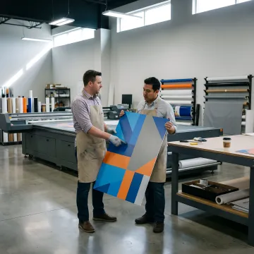 Large format graphics production process