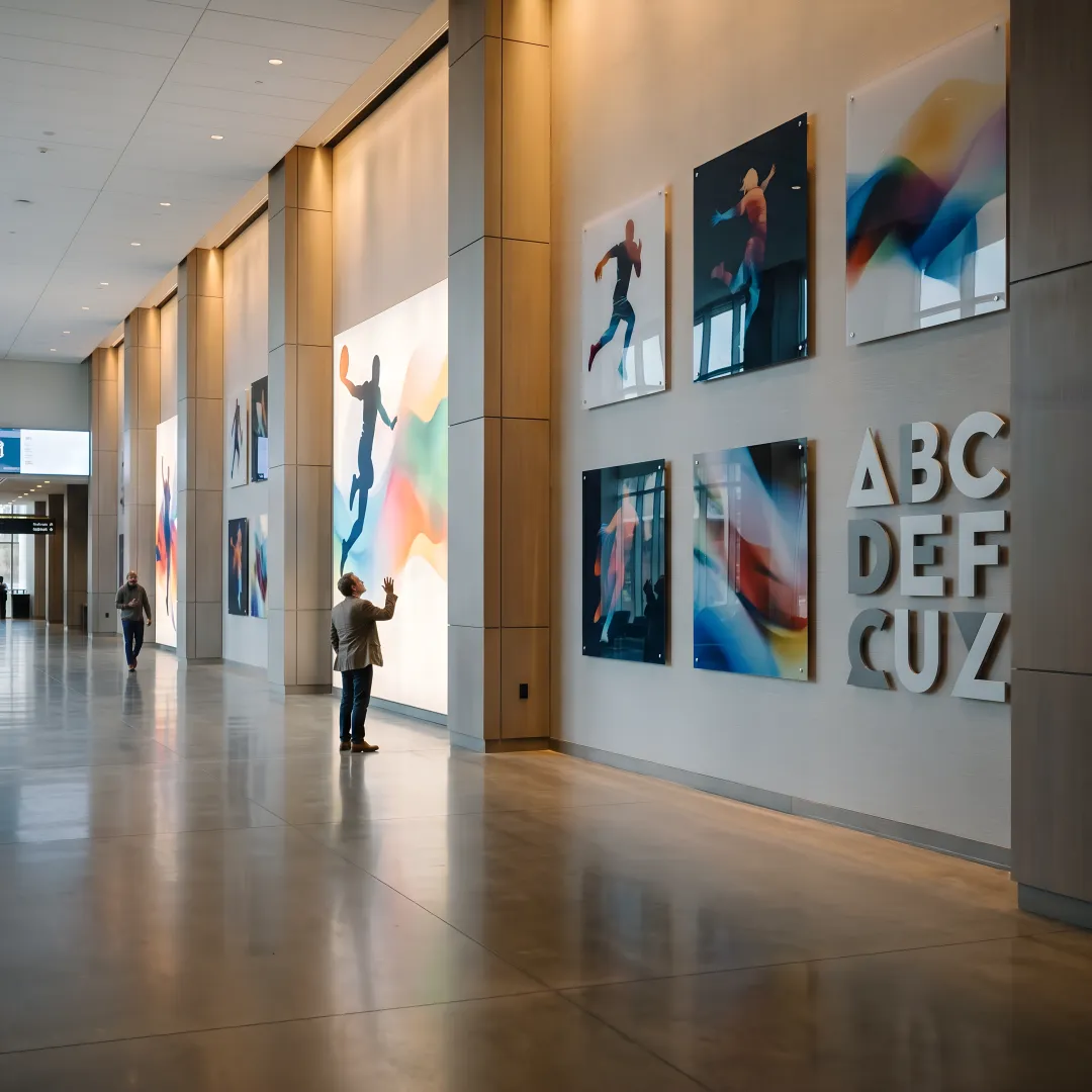 Immersive branded environment with custom displays