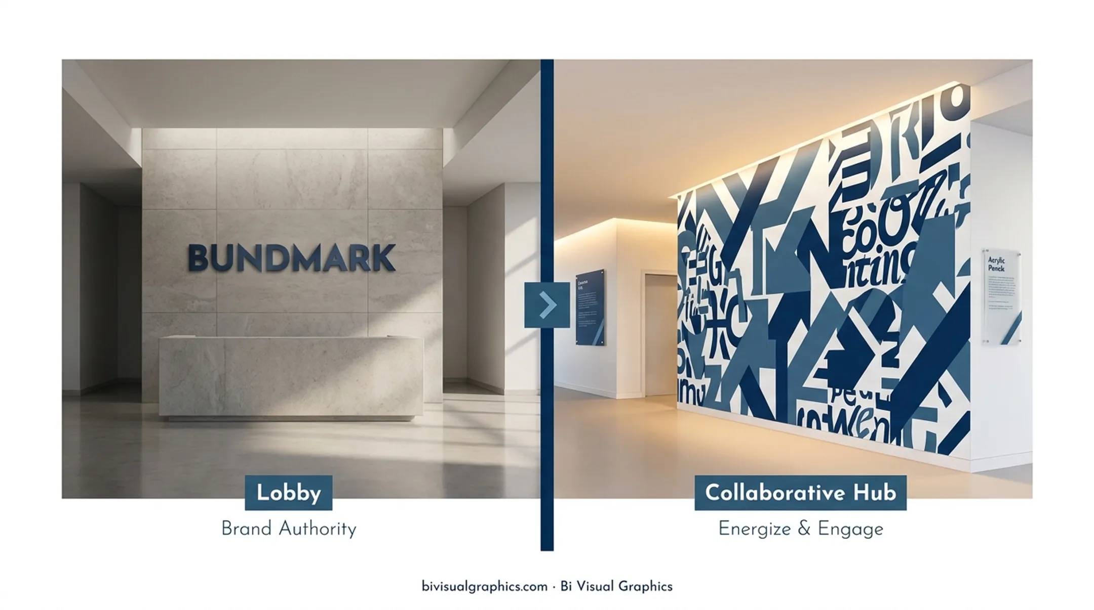 Office zone wall graphics planning guide mapping spaces to cultural function and graphic type