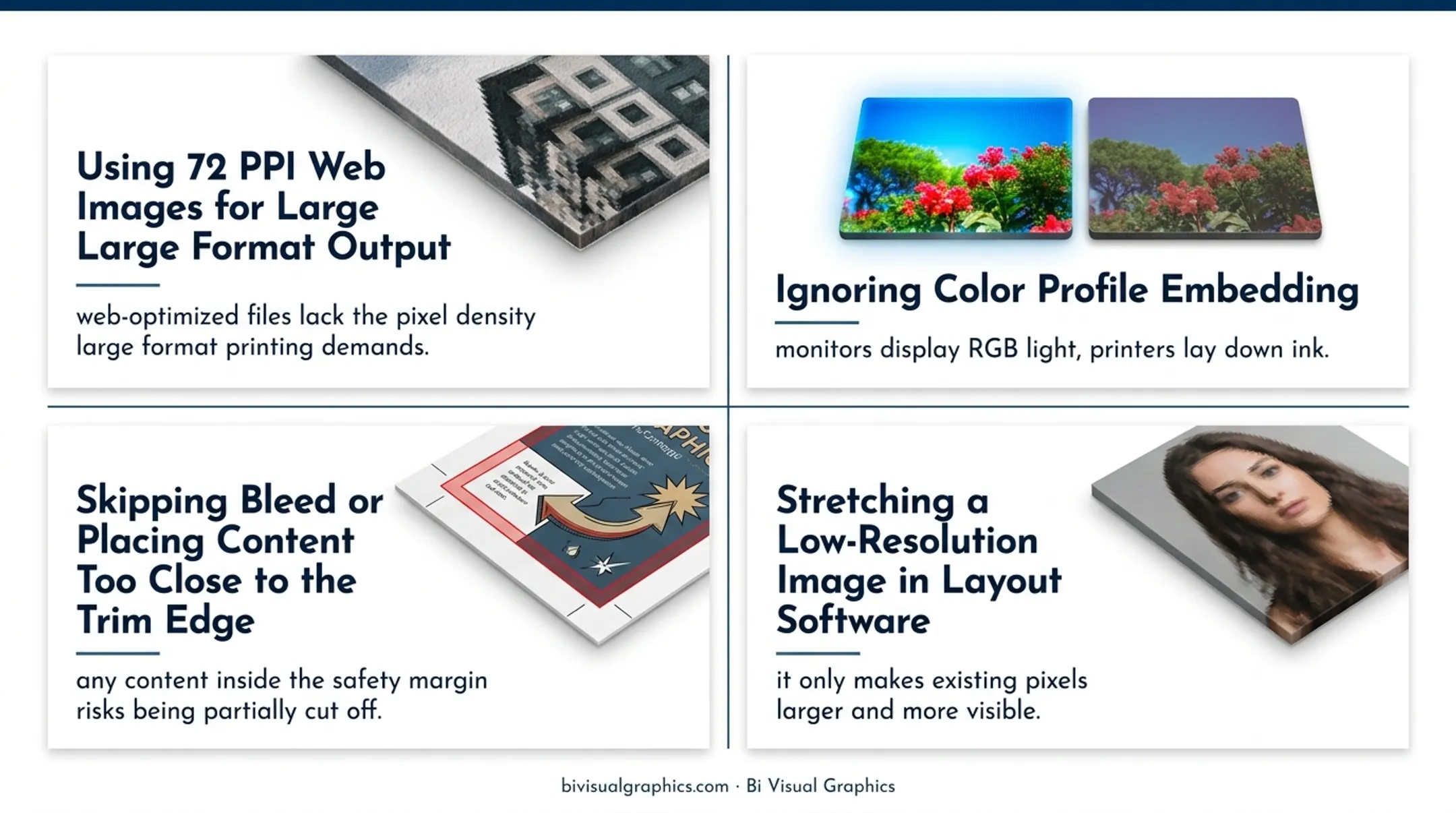 Four common large format printing mistakes and how to avoid them infographic