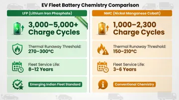 LFP versus NMC battery chemistry comparison for EV rental fleet operators