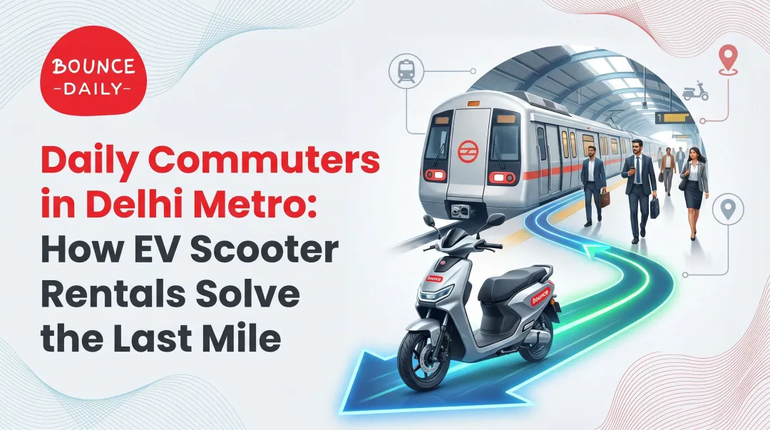 Daily Commuters in Delhi Metro: How EV Scooter Rentals Solve the Last Mile