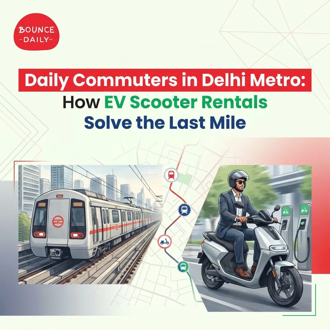 Daily Commuters in Delhi Metro: How EV Scooter Rentals Solve the Last Mile