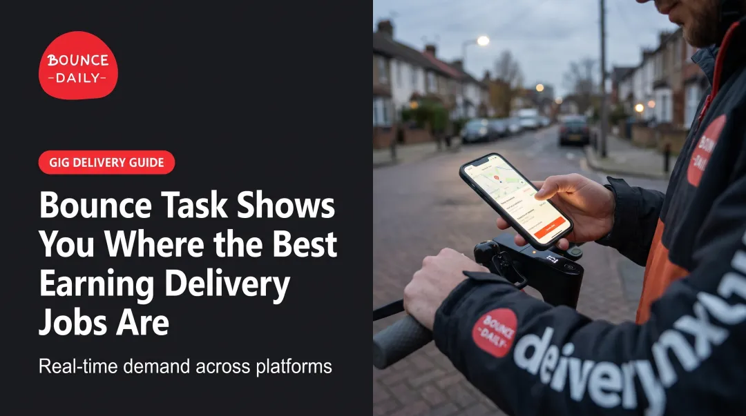 Bounce Task Shows You Where the Best Earning Delivery Jobs Are