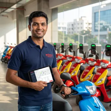 Franchise partner managing electric scooter fleet