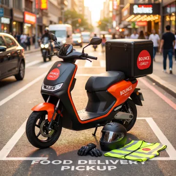 Electric scooter rental for delivery work