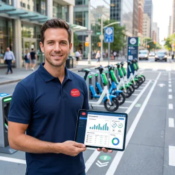 Franchise partner managing electric scooter fleet