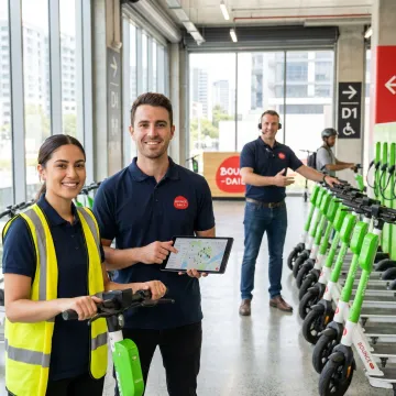 EV scooter fleet management support in action