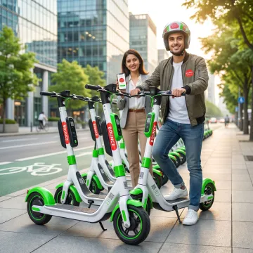 Electric scooter fleet for zero-emission urban mobility