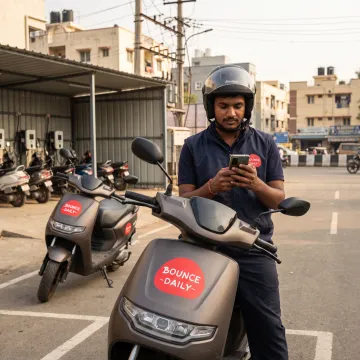 Delivery partner with an EV scooter