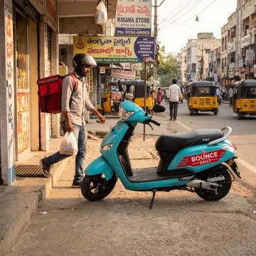 Delivery partner collecting an order