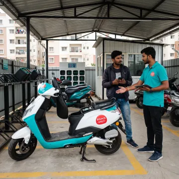 Rider receiving delivery onboarding support