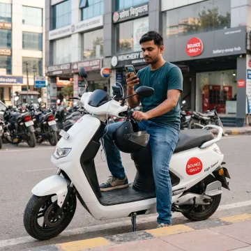 Delivery partner reviewing jobs on phone