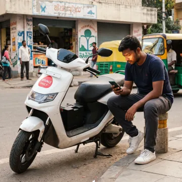 Rider reviewing delivery opportunities on a phone