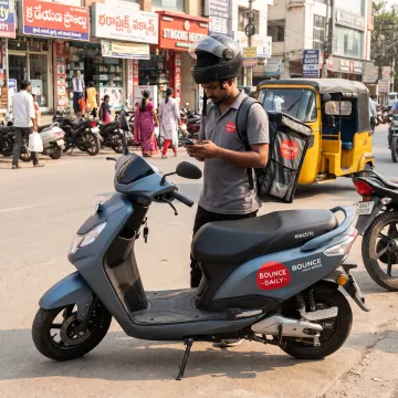 Rider reviewing delivery opportunities on phone