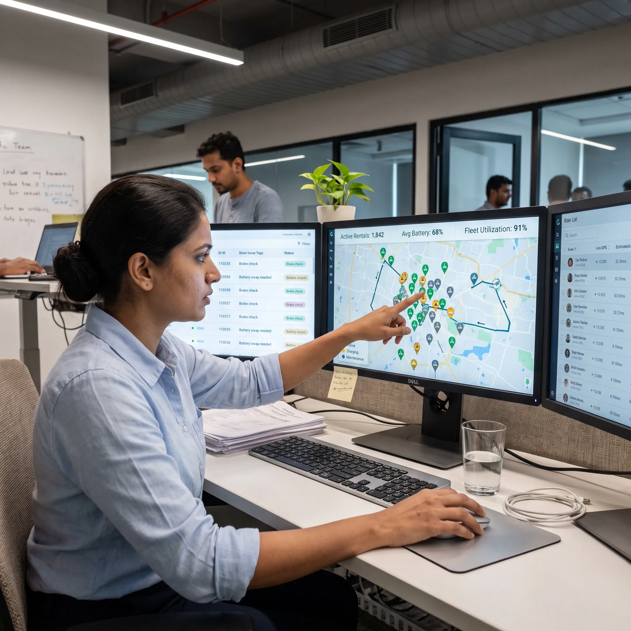 Operations dashboard and mobile tools for fleet oversight