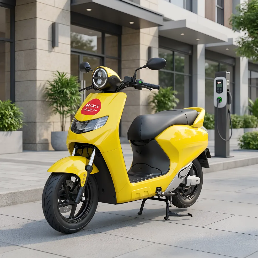 Electric scooter rental ready for urban riders