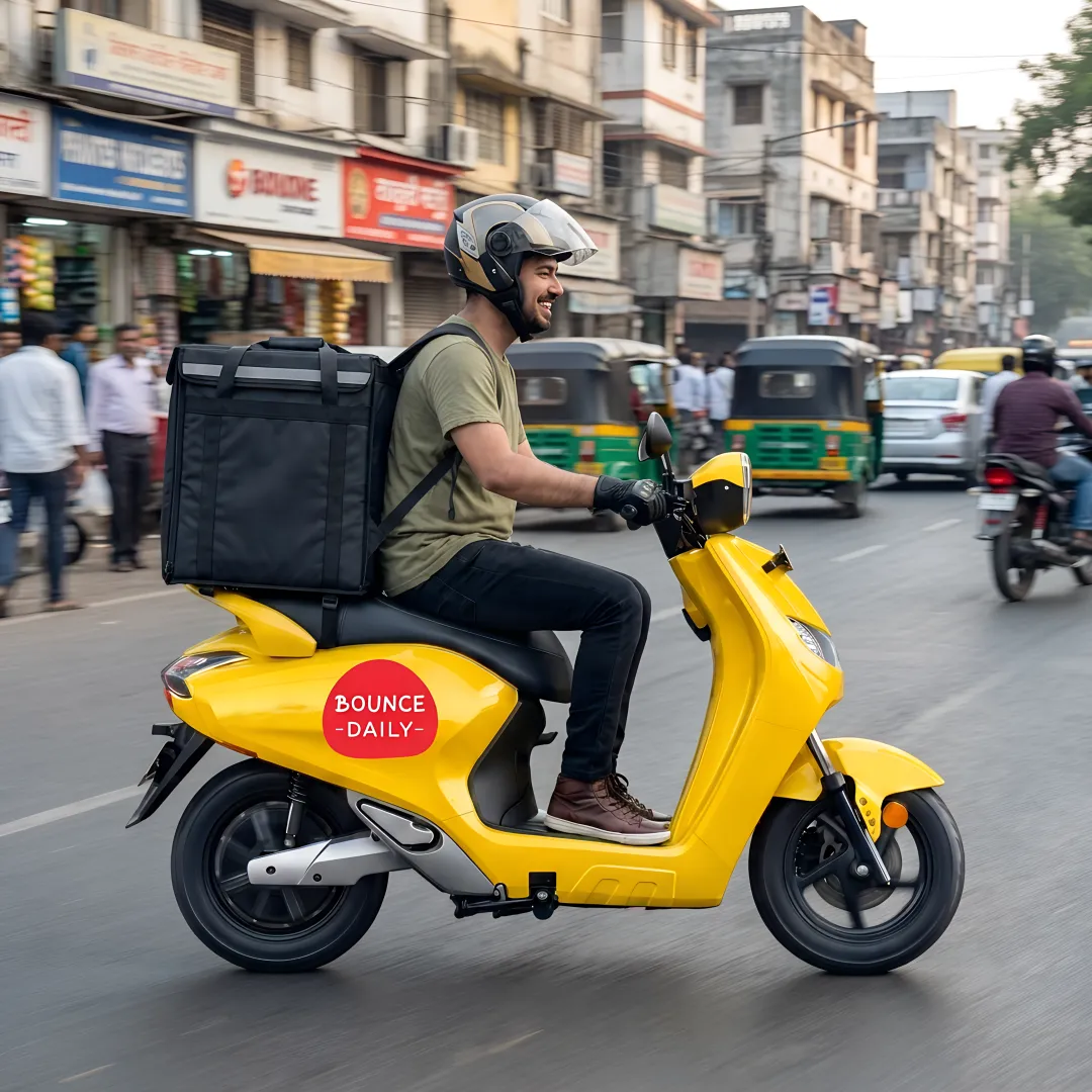 Electric scooter used for delivery and commuting
