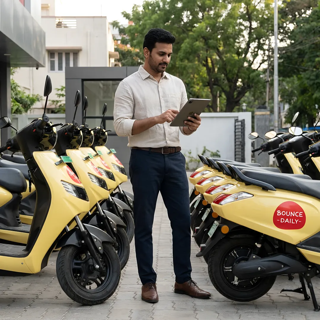 Franchise partner managing electric scooter fleet