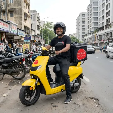 Low Speed Electric Scooter Rentals – 85 km Range, DL Support at Hub