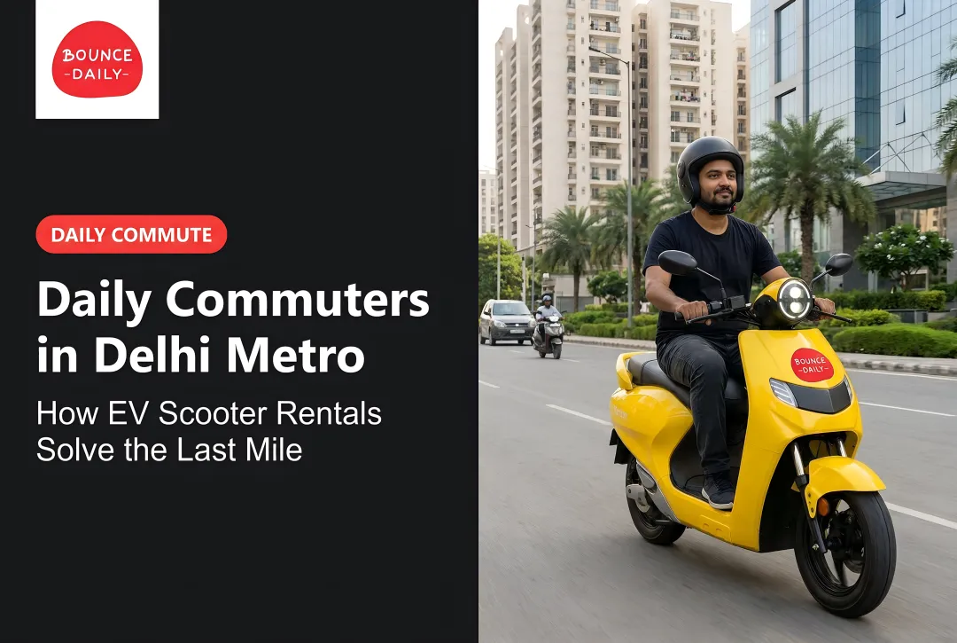 Daily Commuters in Delhi Metro: How EV Scooter Rentals Solve the Last Mile