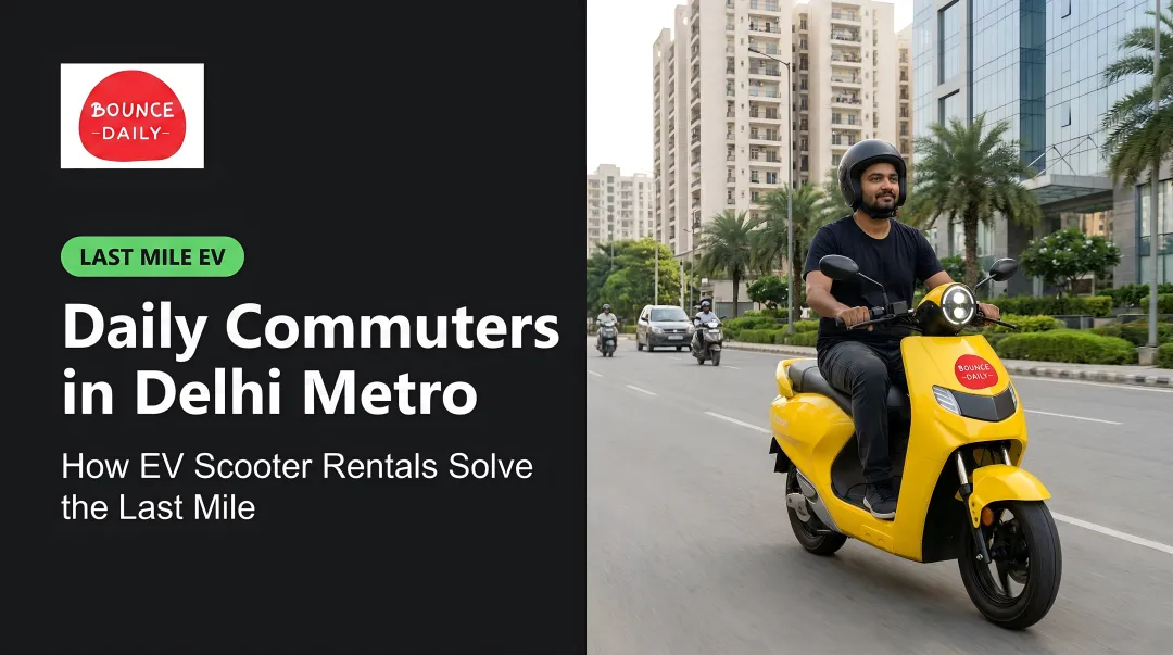 Daily Commuters in Delhi Metro: How EV Scooter Rentals Solve the Last Mile