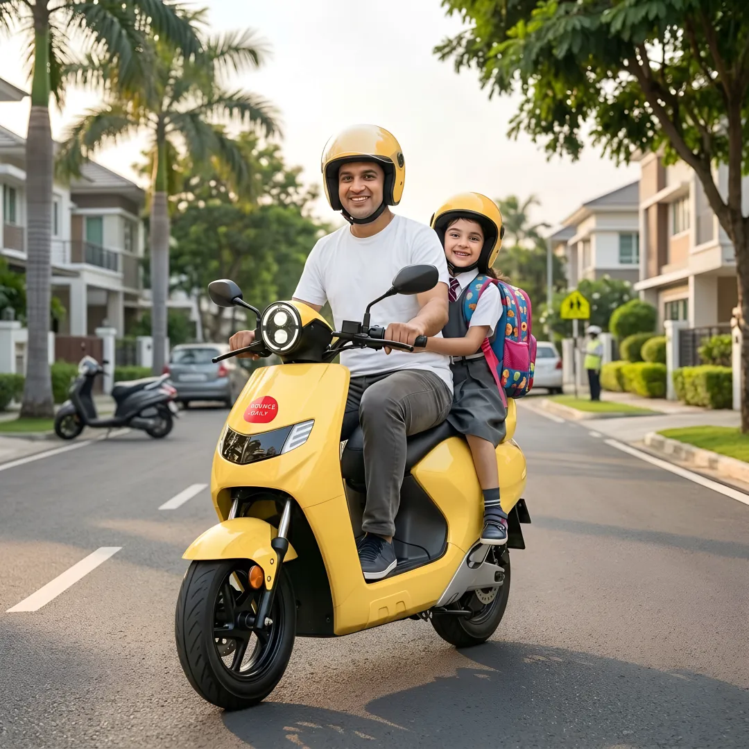 Rider booking an electric scooter rental through a mobile app