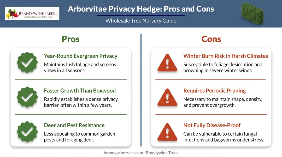 Skip laurel hedge advantages versus drawbacks comparison infographic