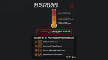 Confined space entry hazard statistics H2S thresholds and OSHA compliance requirements