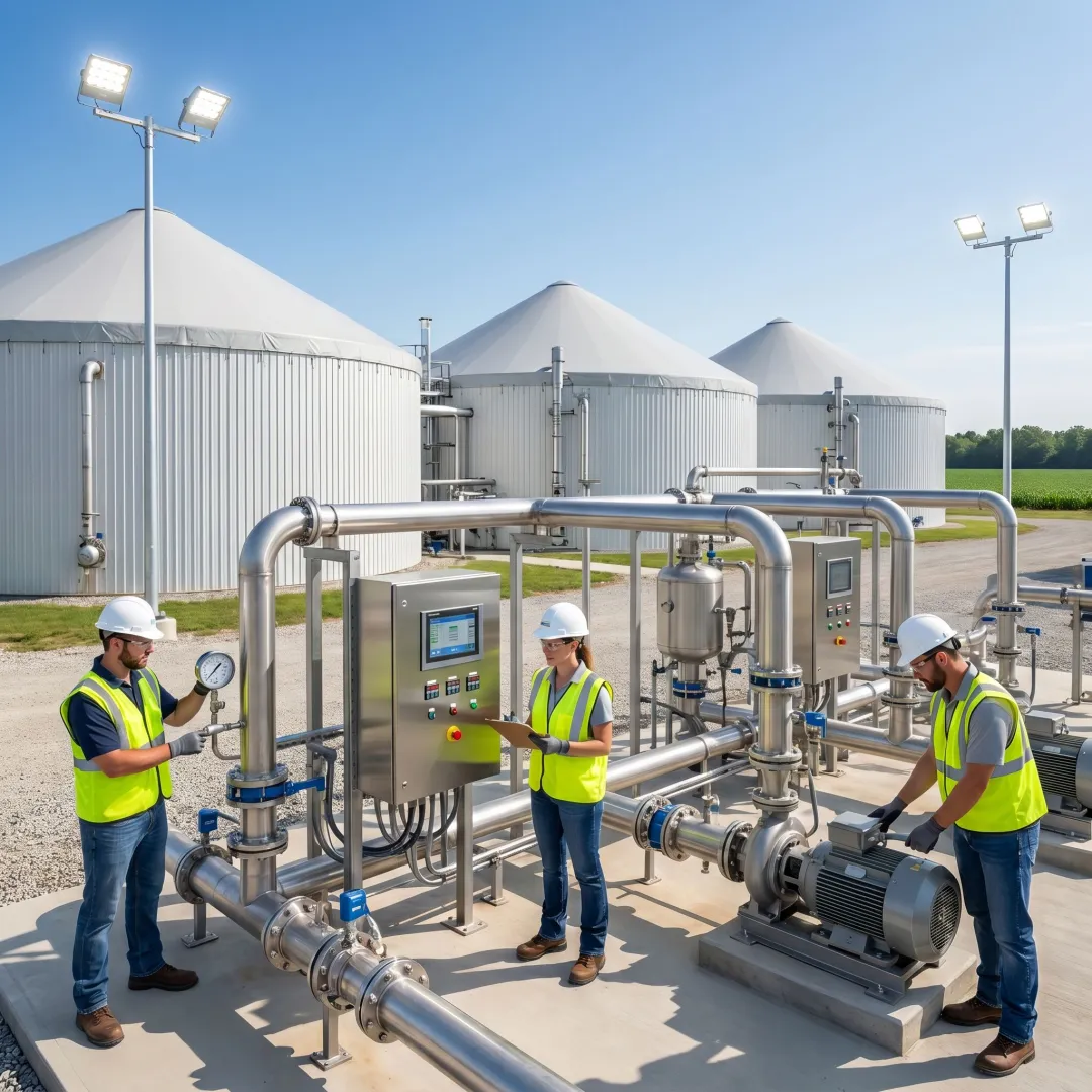 Biogas plant commissioning and installation process