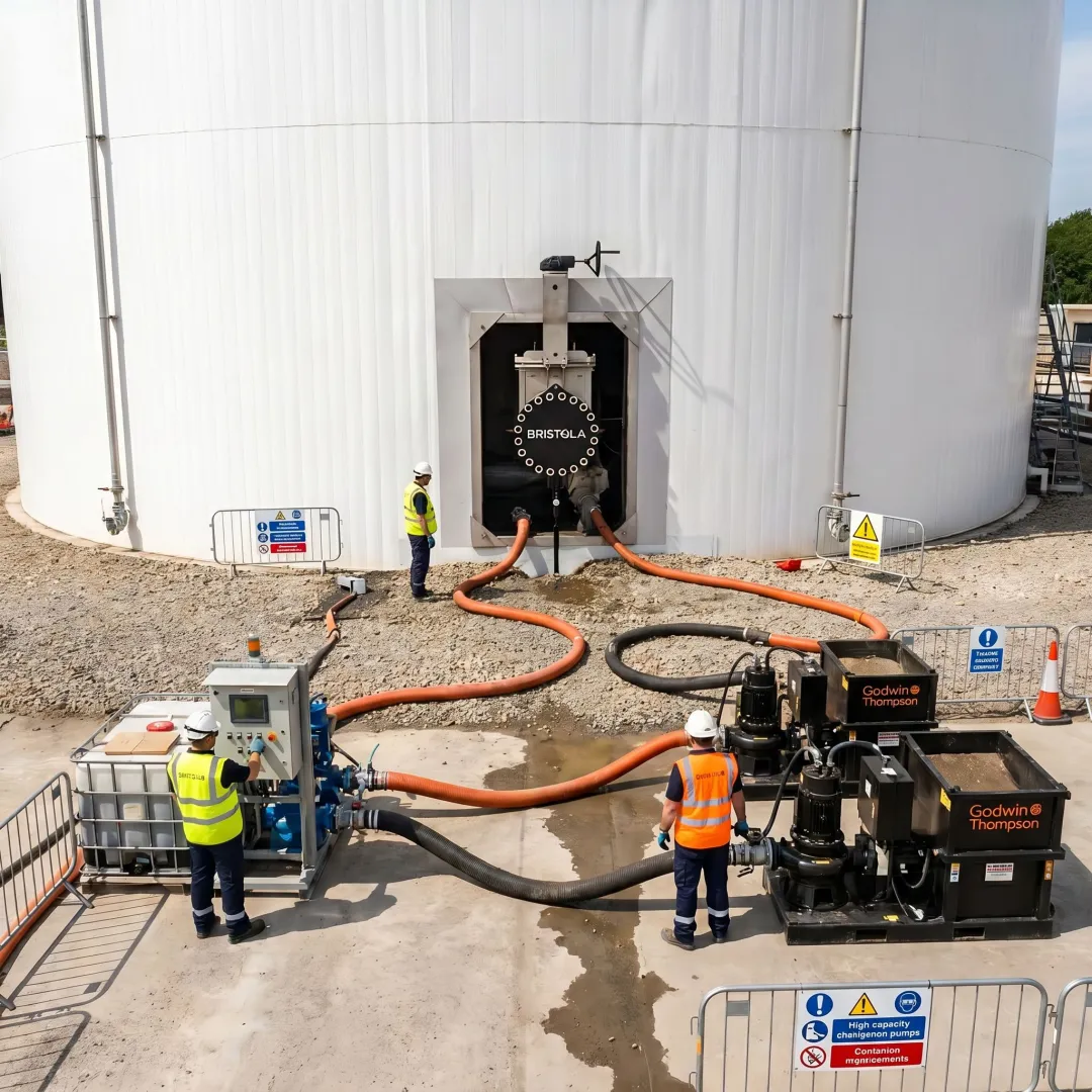 Industrial tank cleaning and sludge removal equipment