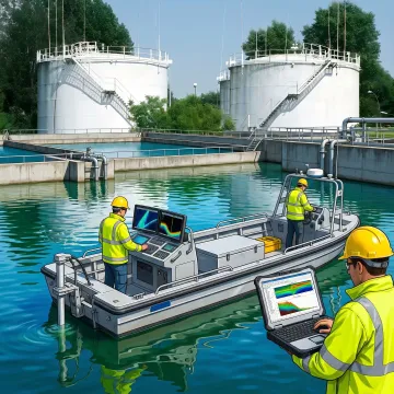 Wastewater lagoon survey and condition analysis
