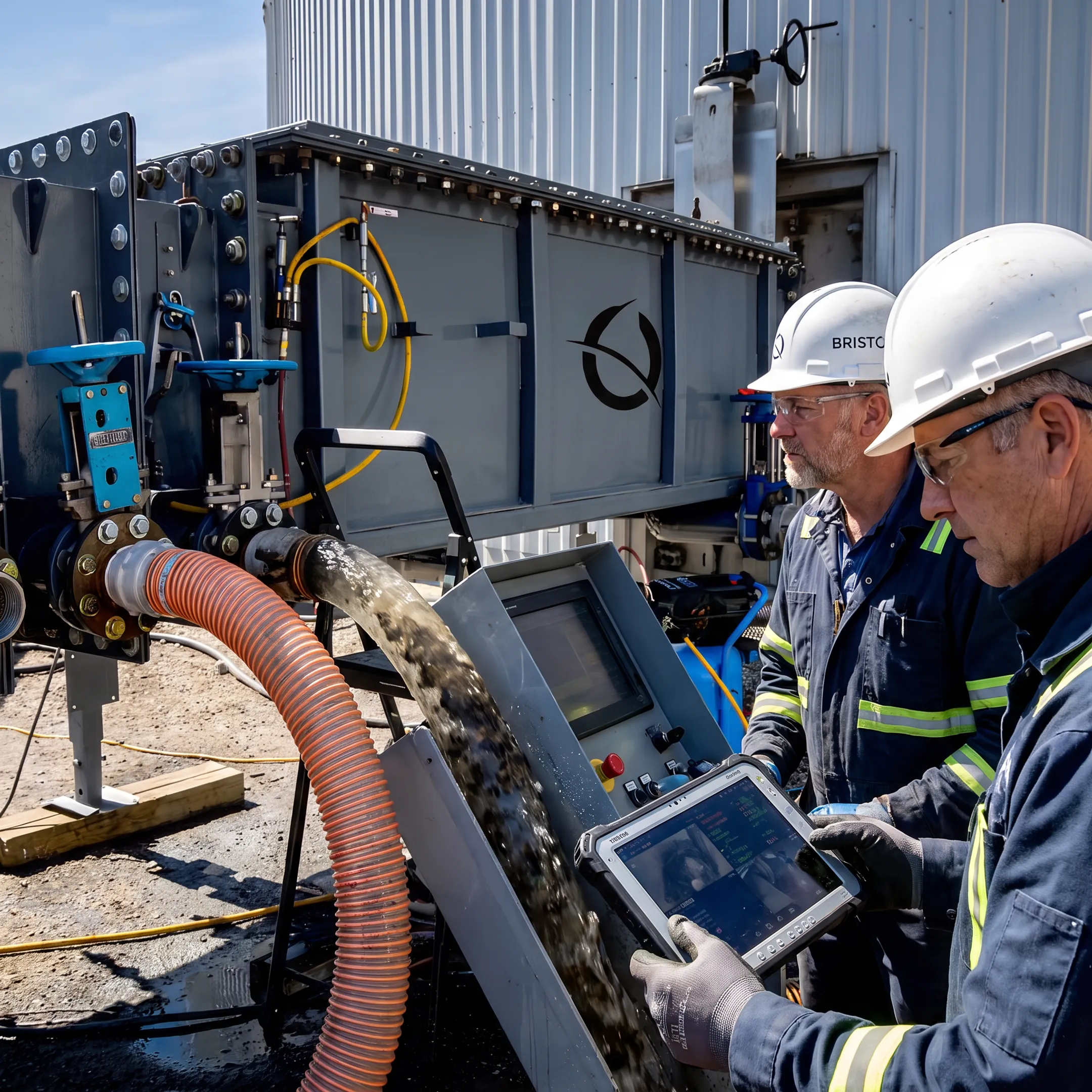 Robotic system cleaning an industrial storage tank