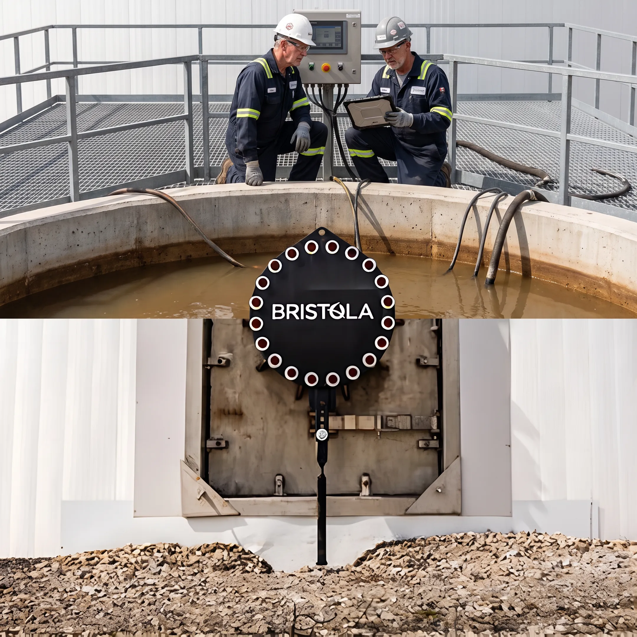 Robotic system cleaning an industrial storage tank
