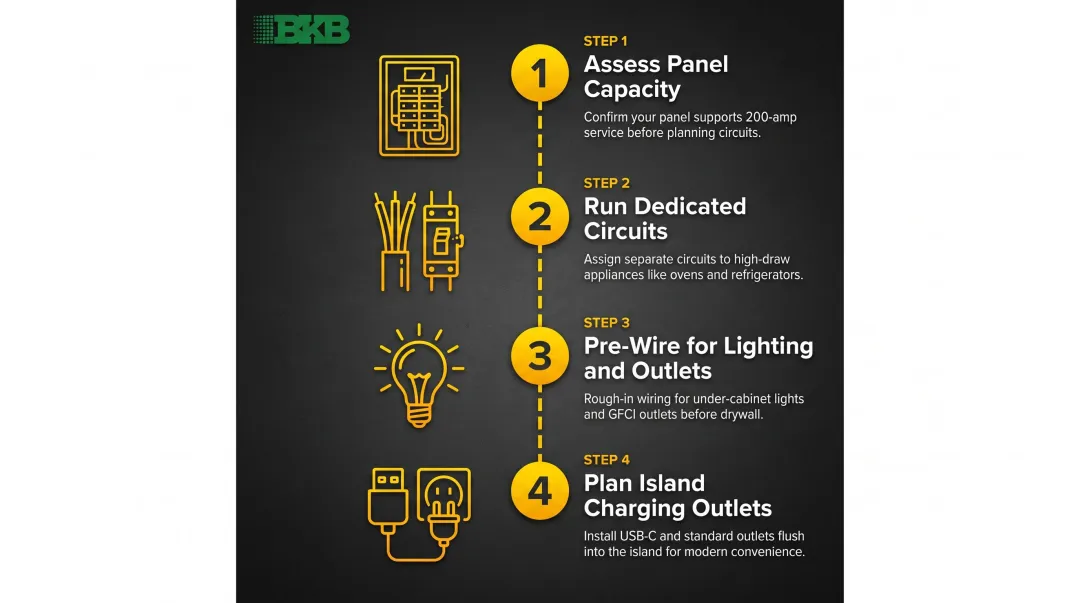Four-step electrical planning checklist before installing smart kitchen appliances