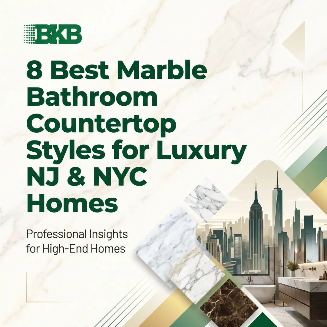 8 Best Marble Bathroom Countertop Styles for Luxury NJ & NYC Homes
