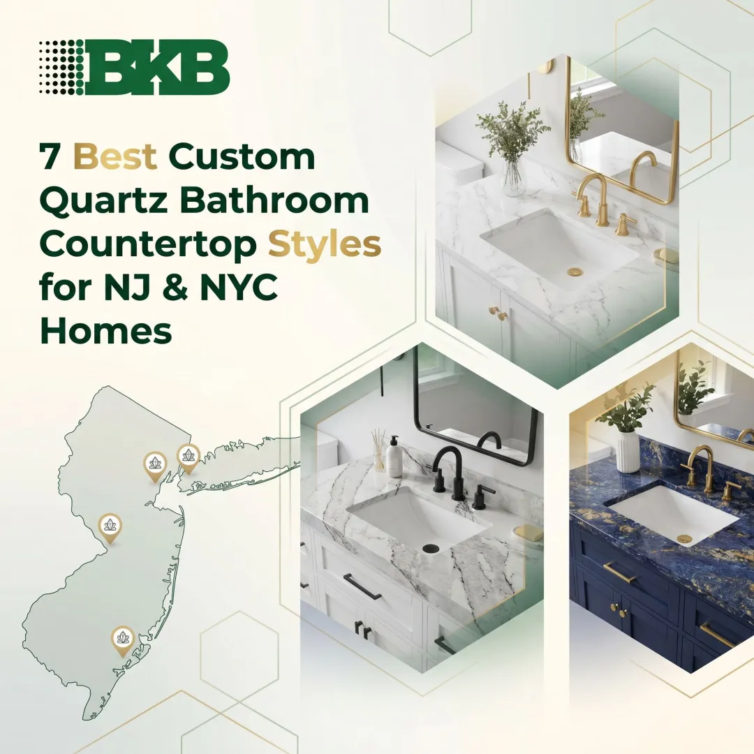 7 Best Custom Quartz Bathroom Countertop Styles for NJ & NYC Homes