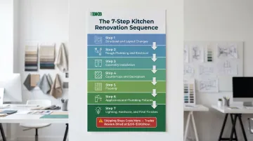 7-step kitchen renovation sequence process flow for NJ and NYC homeowners