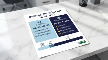 NJ versus NYC full bathroom remodel cost comparison side-by-side breakdown infographic