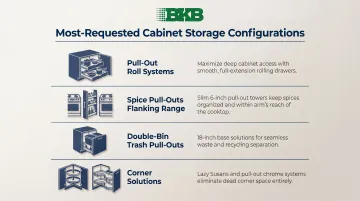 Built-in pantry storage configurations pull-out systems lazy susan corner solutions
