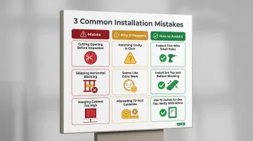 Three common recessed medicine cabinet installation mistakes causes and solutions comparison table