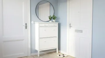 IKEA GULLABERG shoe cabinet closed-door design in gray entryway setting