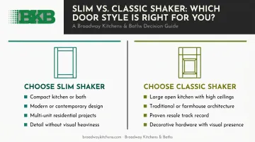 Slim shaker versus classic shaker quick decision guide choosing the right cabinet style